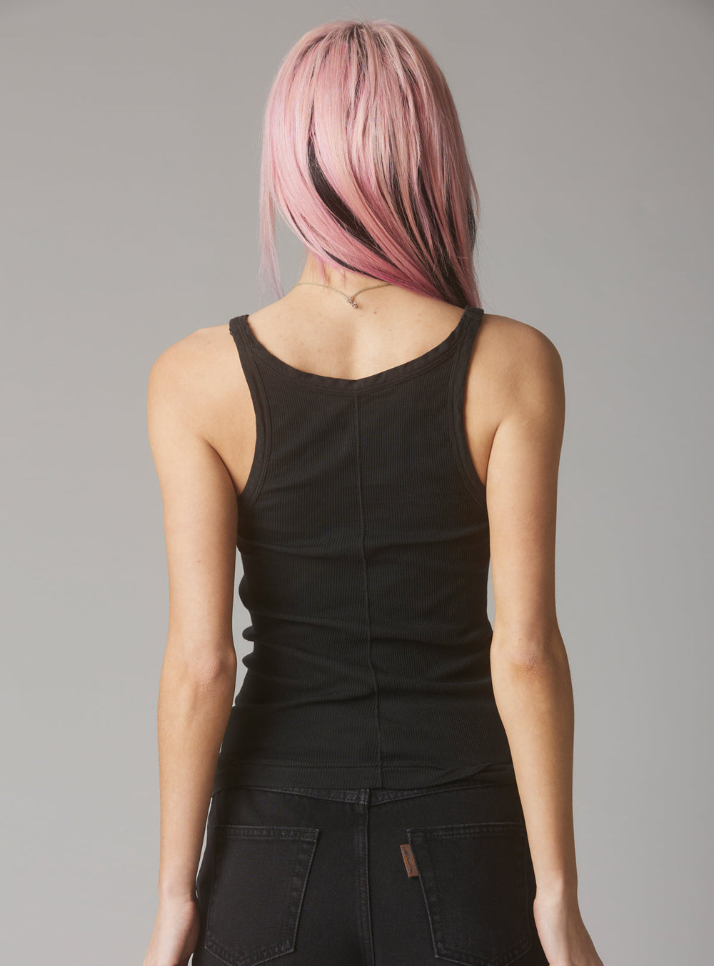 Staple Rib Tank - Black | UNIF Clothing for Sale