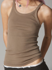 Staple Rib Tank Concrete - Concrete | UNIF Clothing outlet