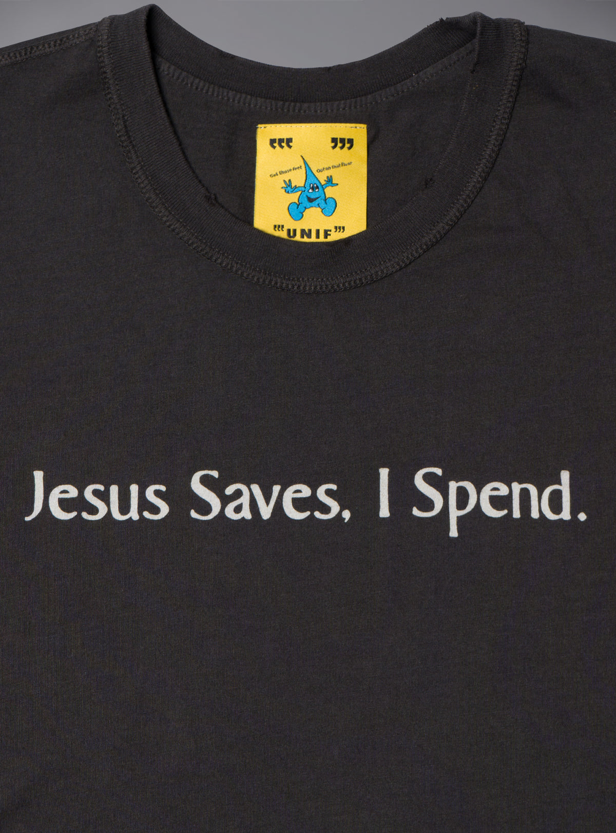 Jesus Saves Tank - Vintage Black | UNIF Clothing Sale