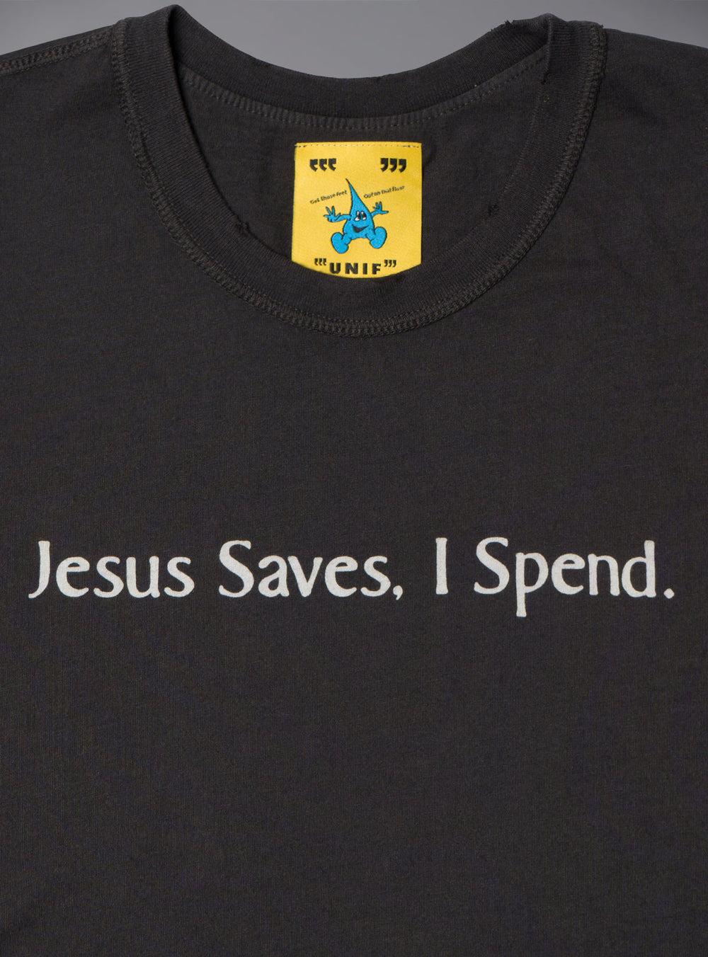Jesus Saves Tank - Vintage Black | UNIF Clothing Sale
