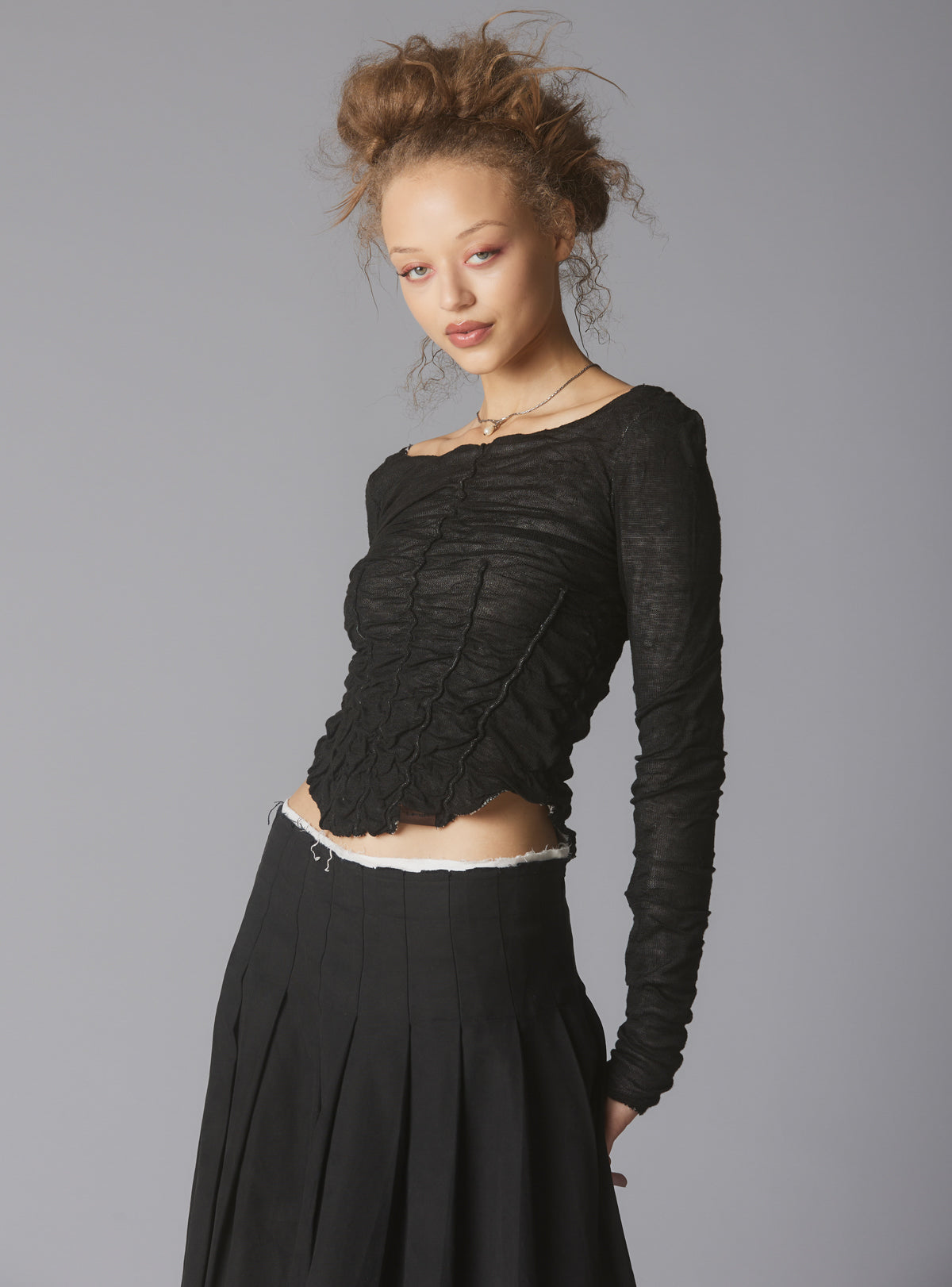 Ripple Top - Black/White | UNIF Clothing outlet
