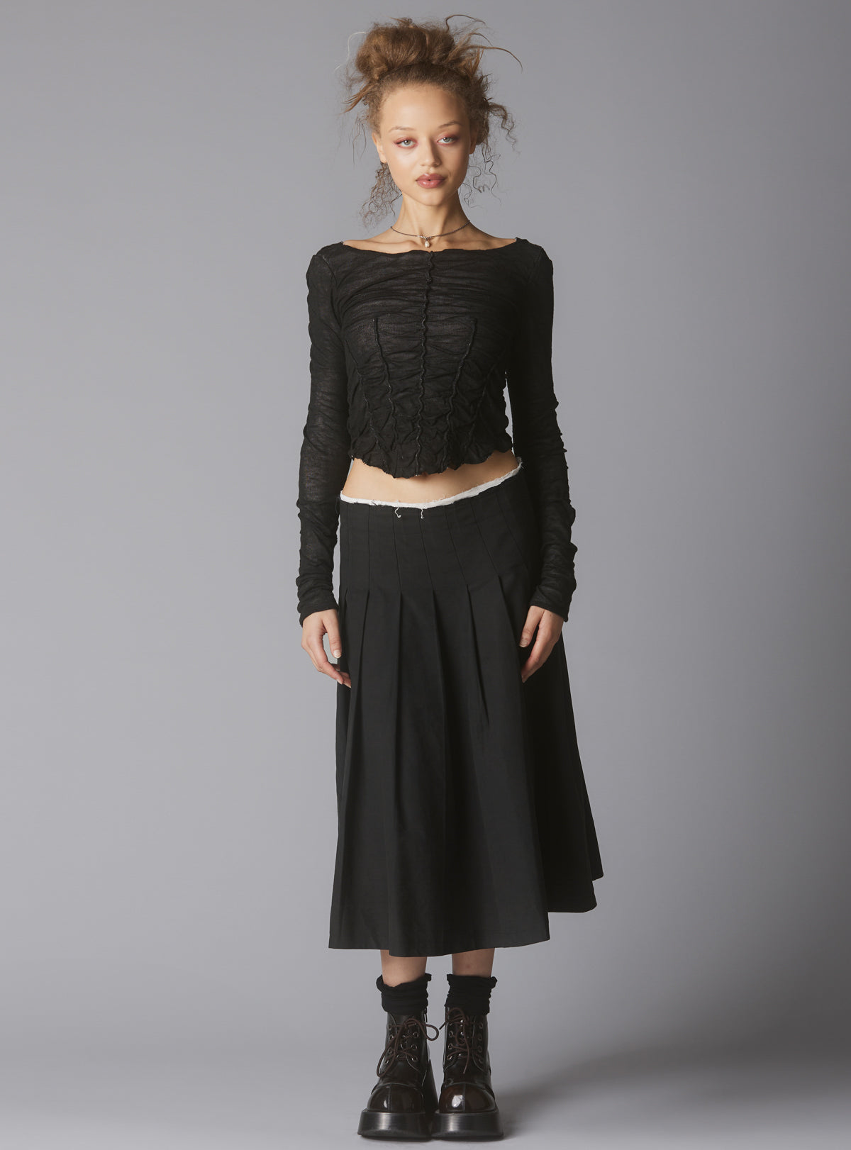 Ripple Top - Black/White | UNIF Clothing outlet