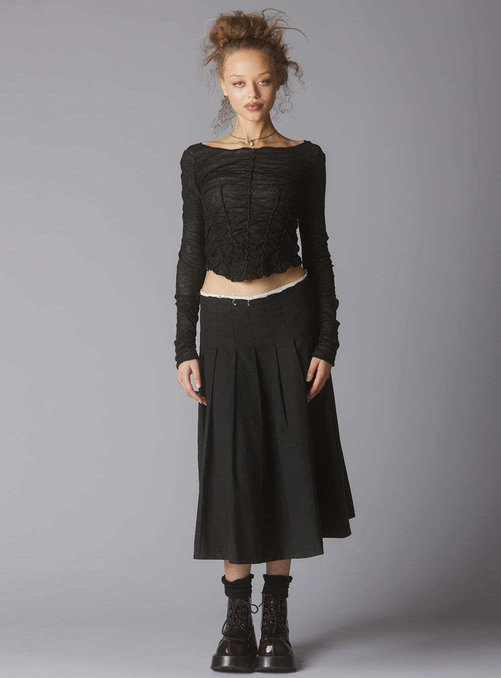 Ripple Top - Black/White | UNIF Clothing outlet