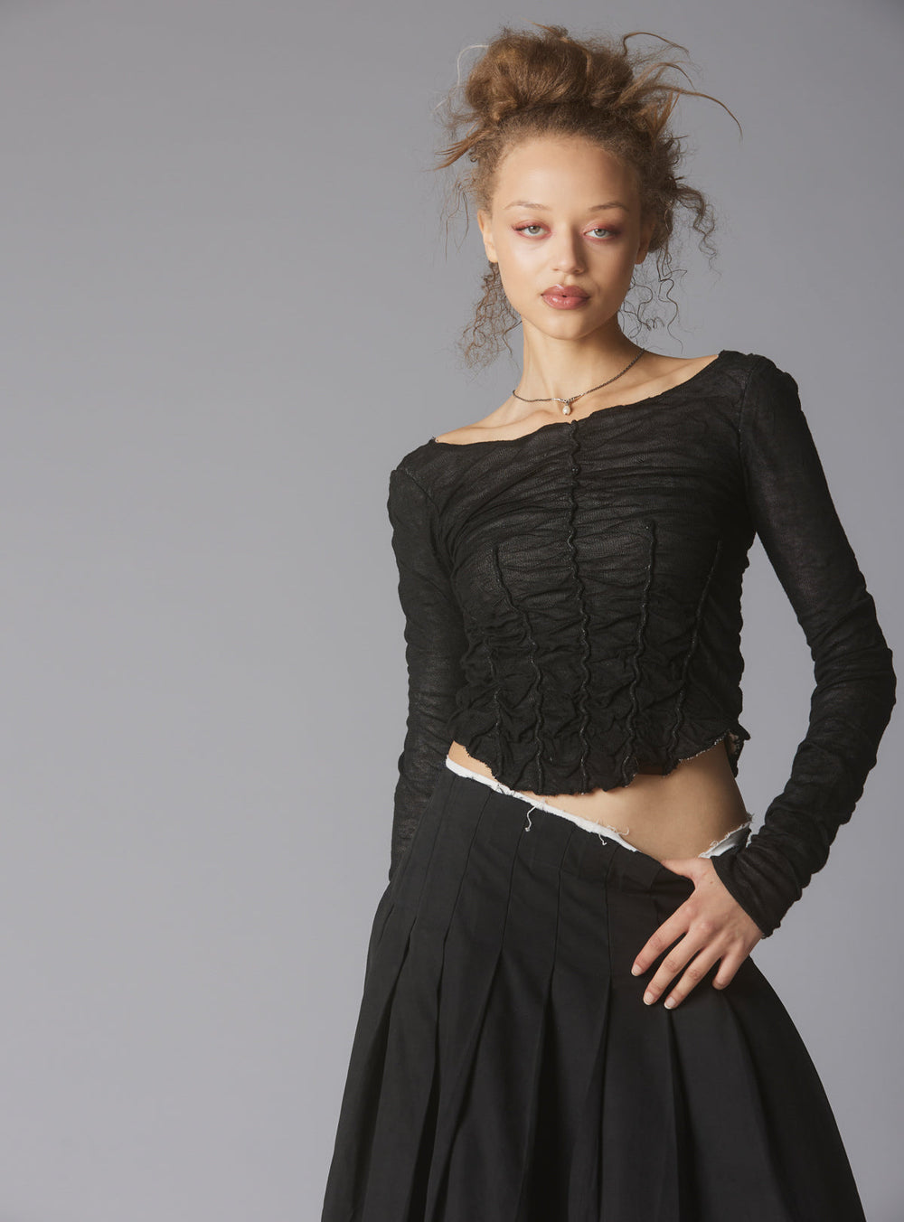 Ripple Top - Black/White | UNIF Clothing outlet