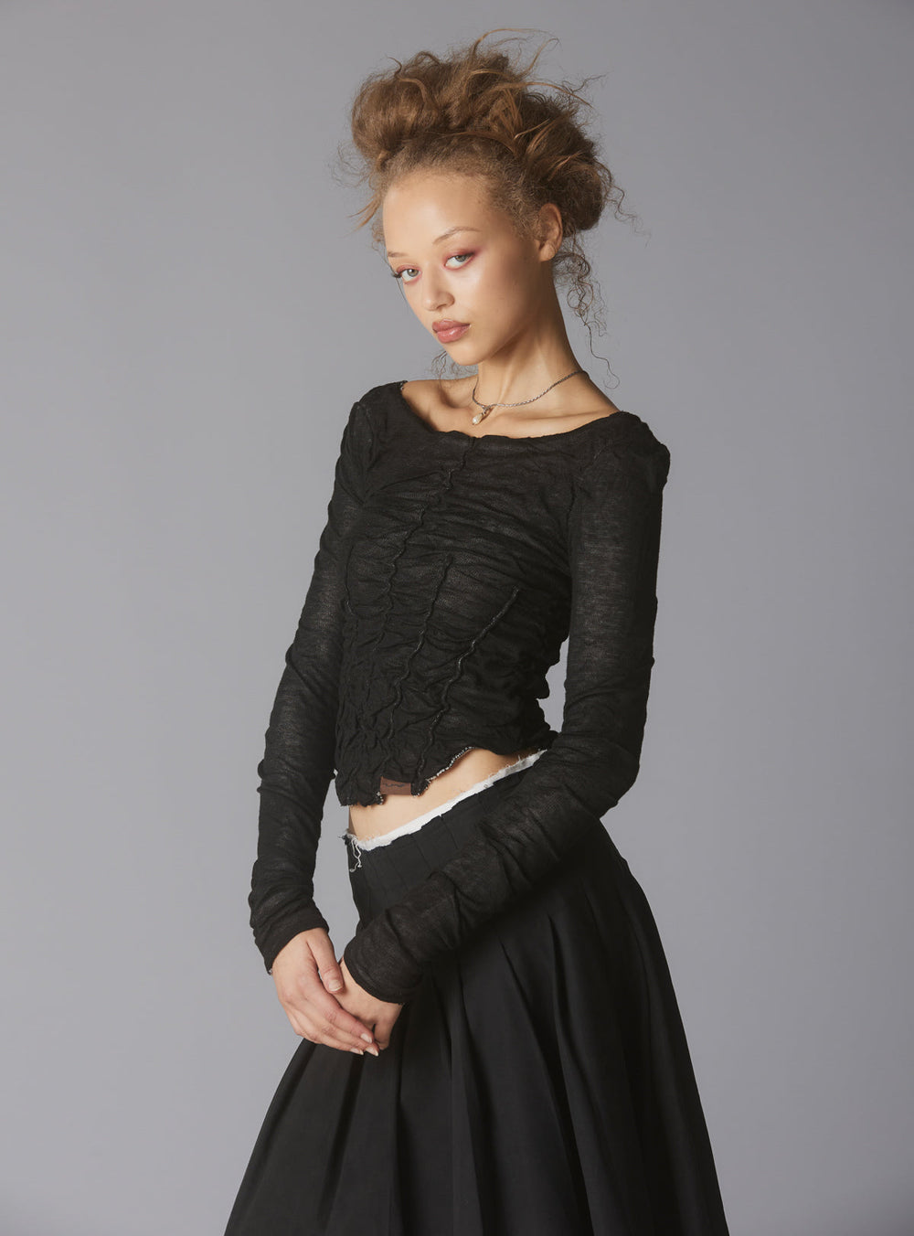 Ripple Top - Black/White | UNIF Clothing outlet