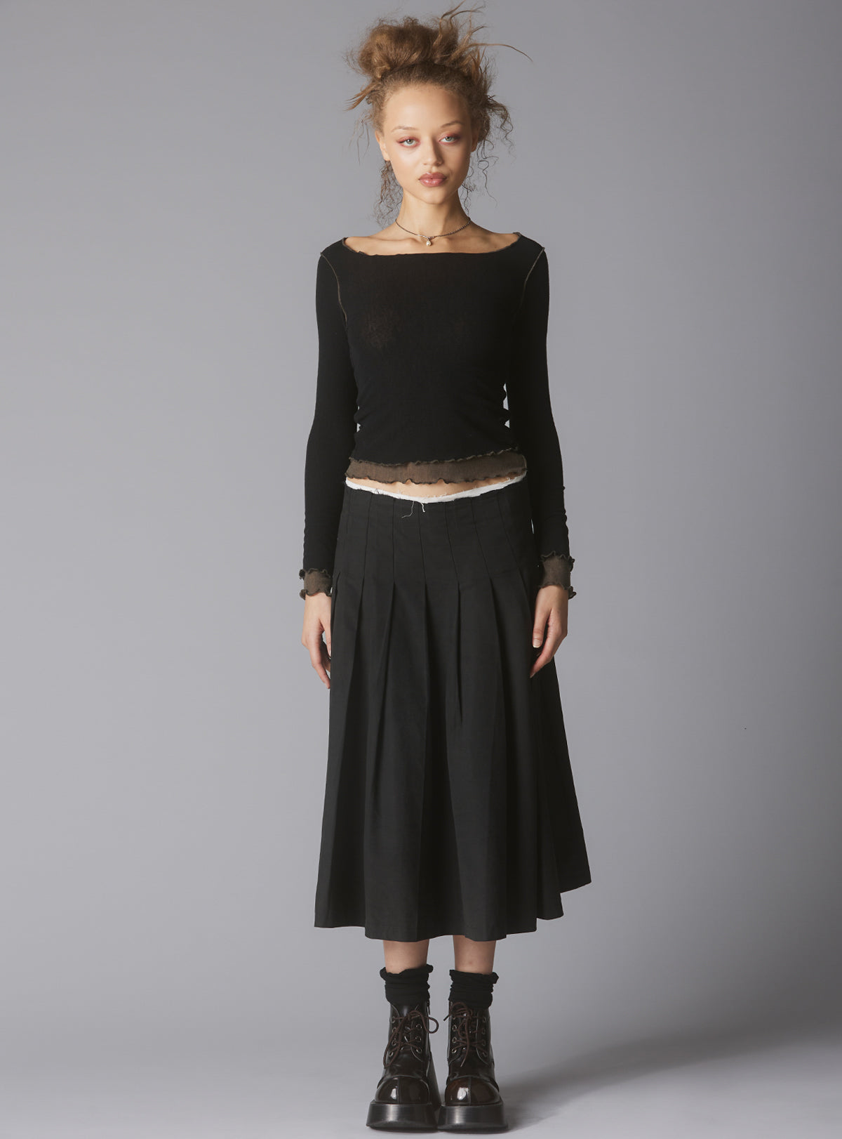 Plié Top - Black/ Grey | UNIF Clothing discount