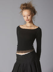Plié Top - Black/ Grey | UNIF Clothing discount