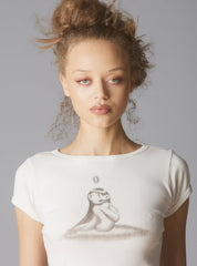 Imp baby tee - Vintage White | UNIF Clothing outlet