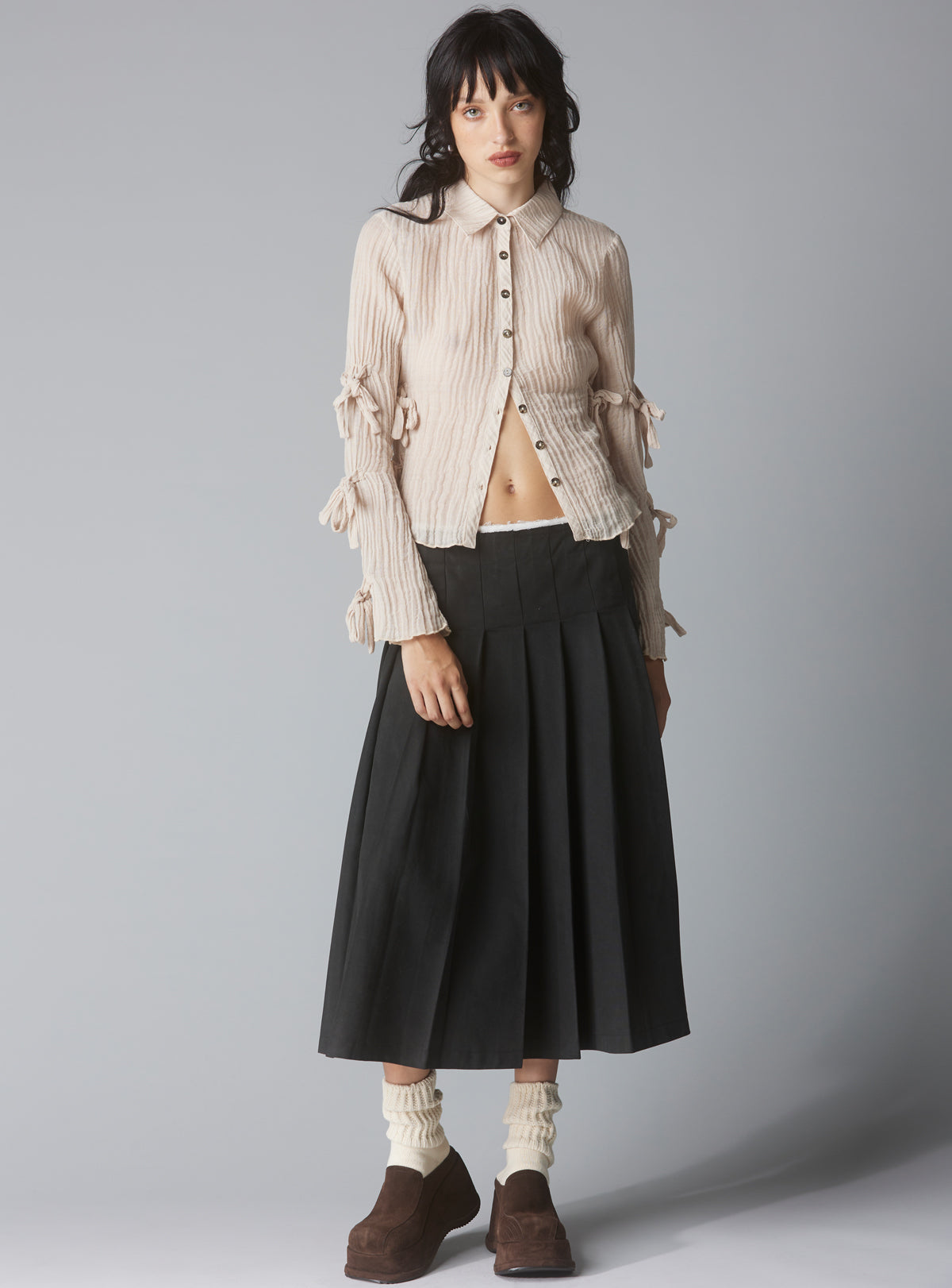 Knot Top - Beige | UNIF Clothing online shop