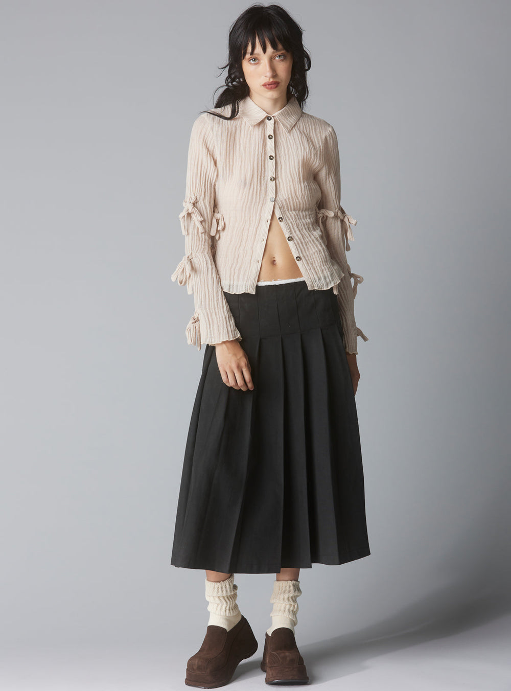 Knot Top - Beige | UNIF Clothing online shop