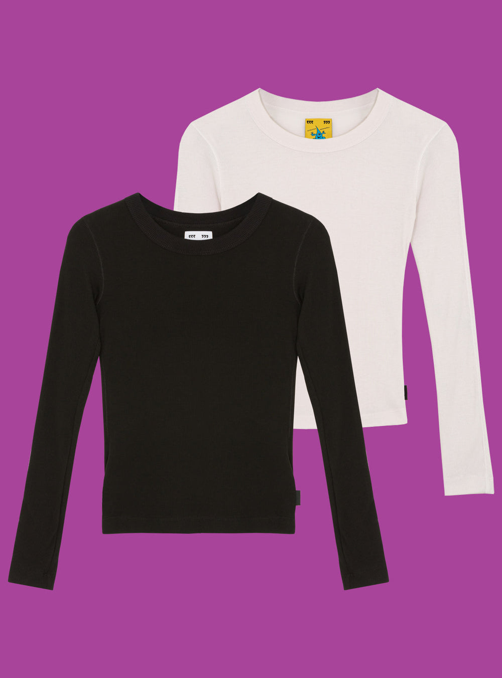 Staple Long Sleeve Two-Pack - Black/Off White | UNIF Clothing discount