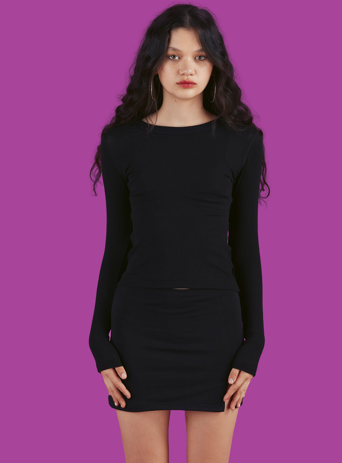 Staple Long Sleeve Two-Pack - Black/Off White | UNIF Clothing discount