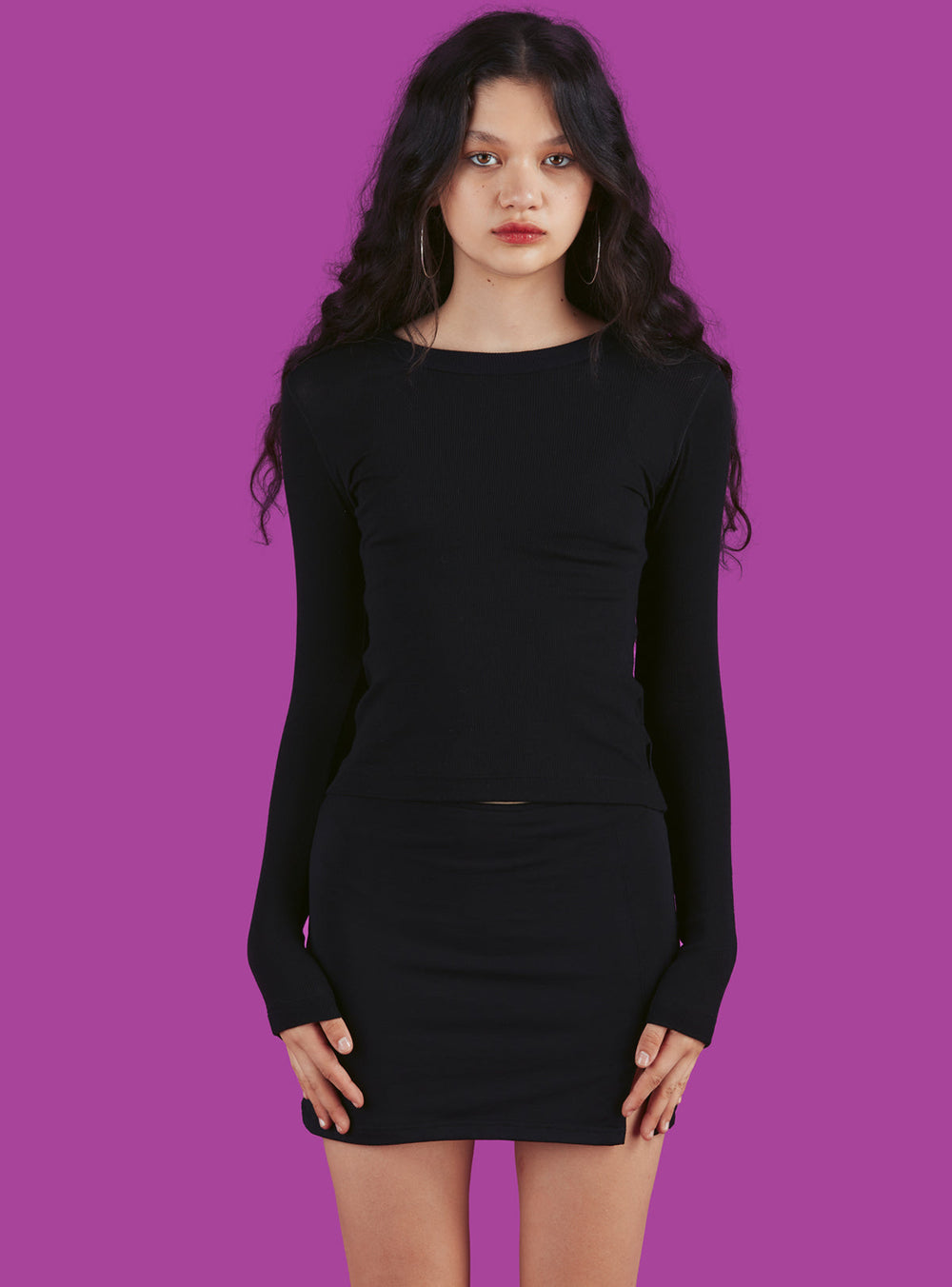 Staple Long Sleeve Two-Pack - Black/Off White | UNIF Clothing discount