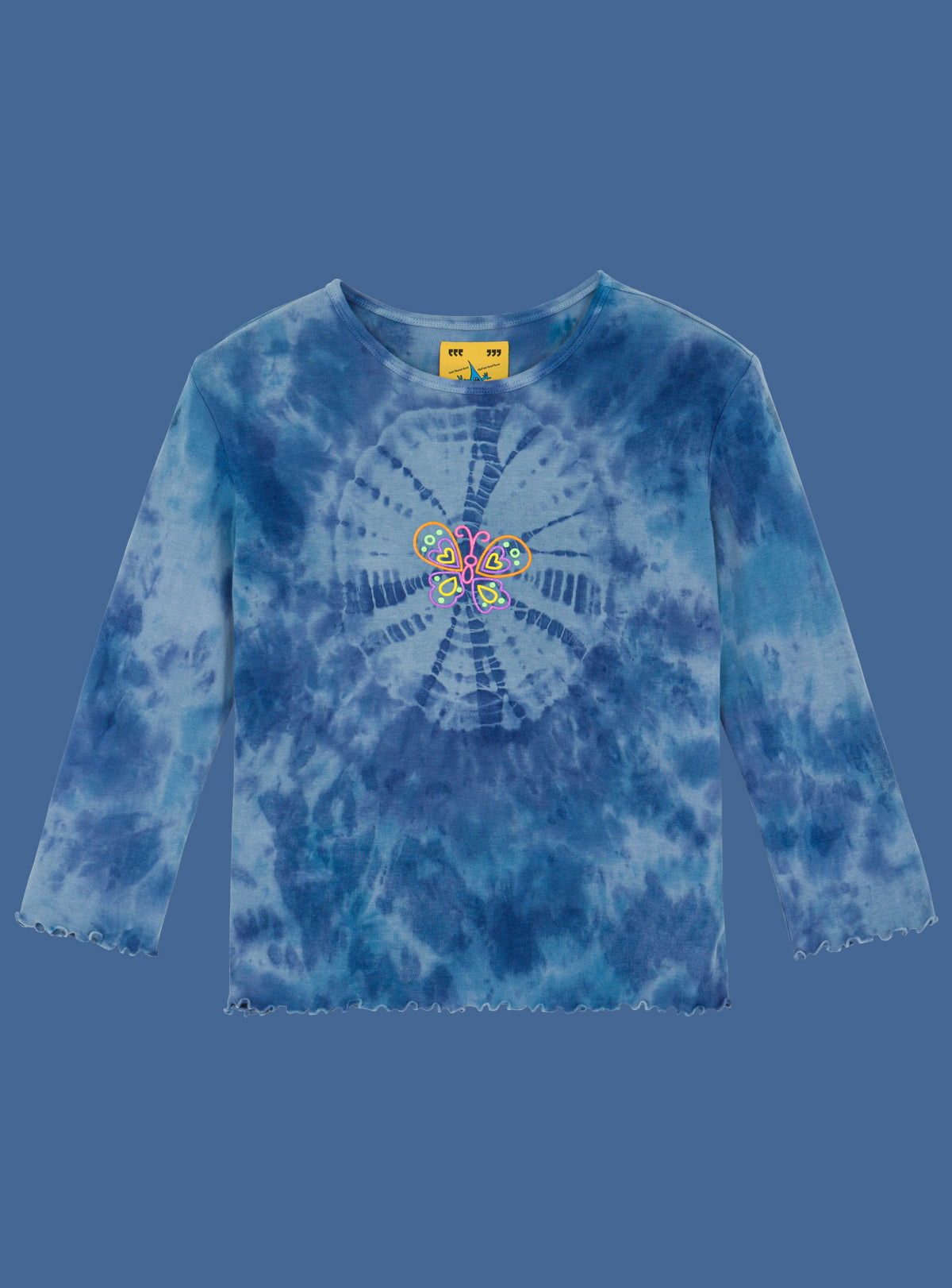 Morpho 3/4 Sleeve - Blue Tie Dye | UNIF Clothing for Sale