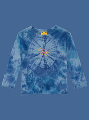 Morpho 3/4 Sleeve - Blue Tie Dye | UNIF Clothing for Sale