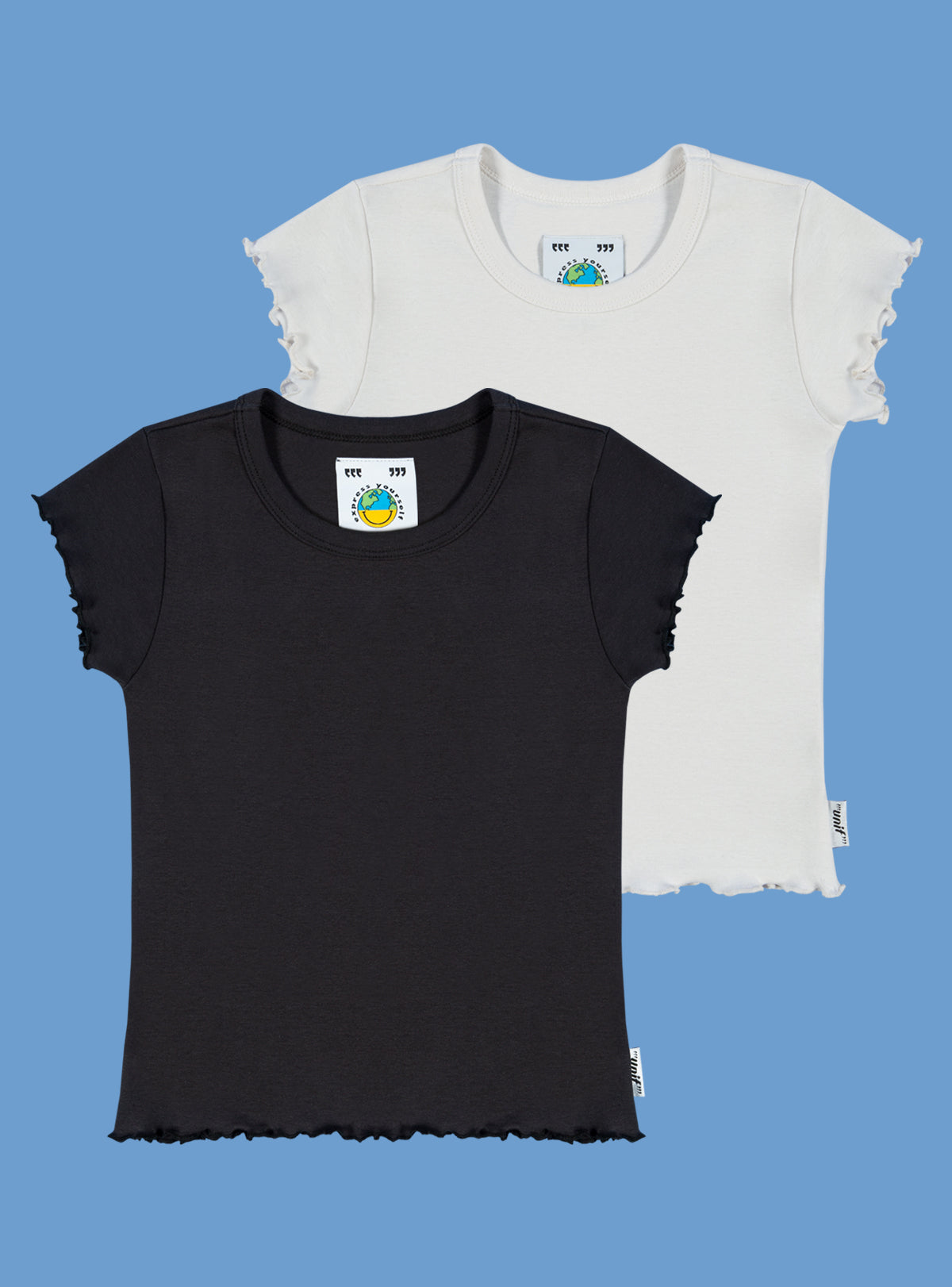 Lettuce Baby Tee Two-Pack - Vintage Black/Vintage White | UNIF Clothing discount