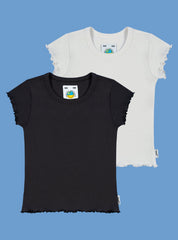 Lettuce Baby Tee Two-Pack - Vintage Black/Vintage White | UNIF Clothing discount