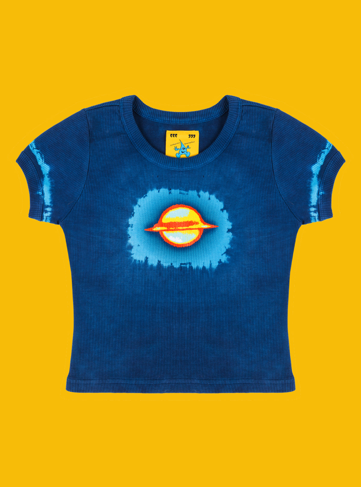 Saturn Baby Tee - Blue Tie Dye | UNIF Clothing for Sale