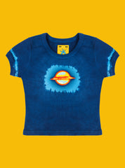 Saturn Baby Tee - Blue Tie Dye | UNIF Clothing for Sale