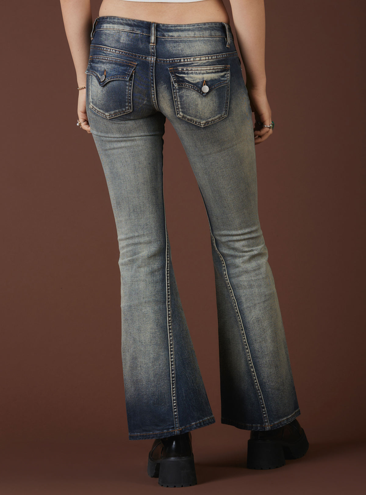 Lucid Flare Jeans - Grey Wash | UNIF Clothing Sale