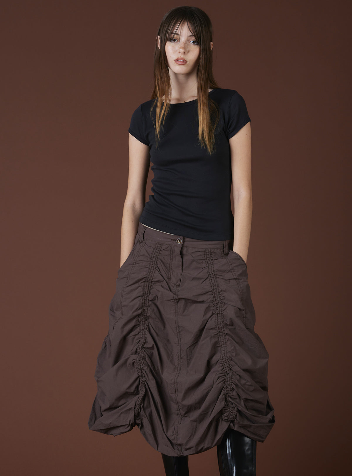 Dune Skirt - Dark Brown | UNIF Clothing on Sale