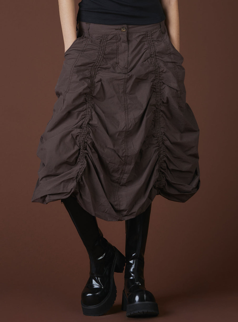Dune Skirt - Dark Brown | UNIF Clothing on Sale