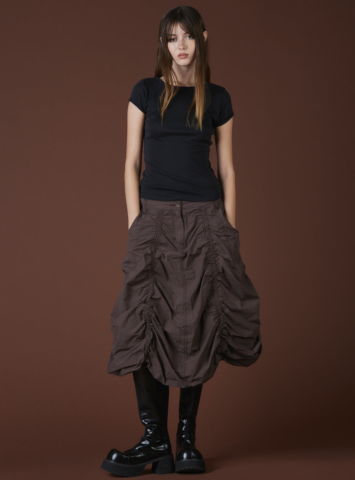 Dune Skirt - Dark Brown | UNIF Clothing on Sale