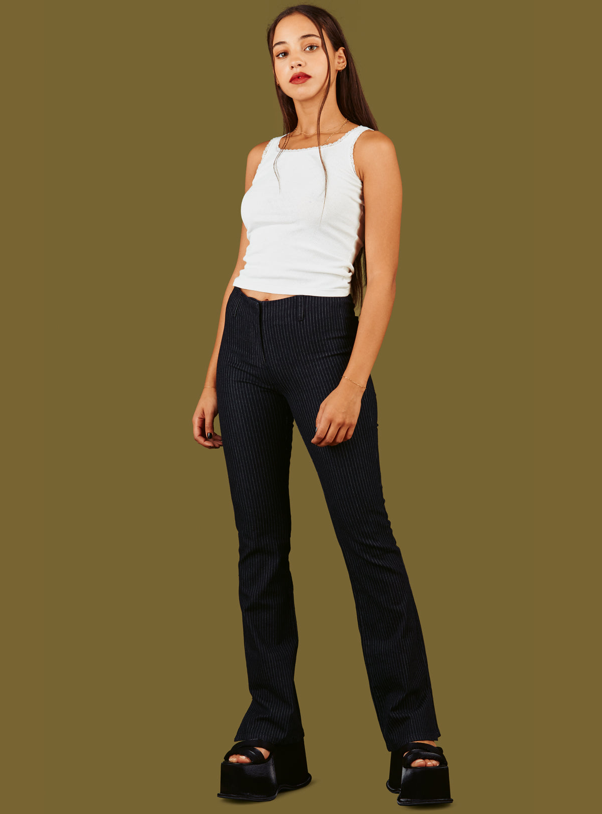 Kira Pant - Pinstripe | UNIF Clothing on Sale