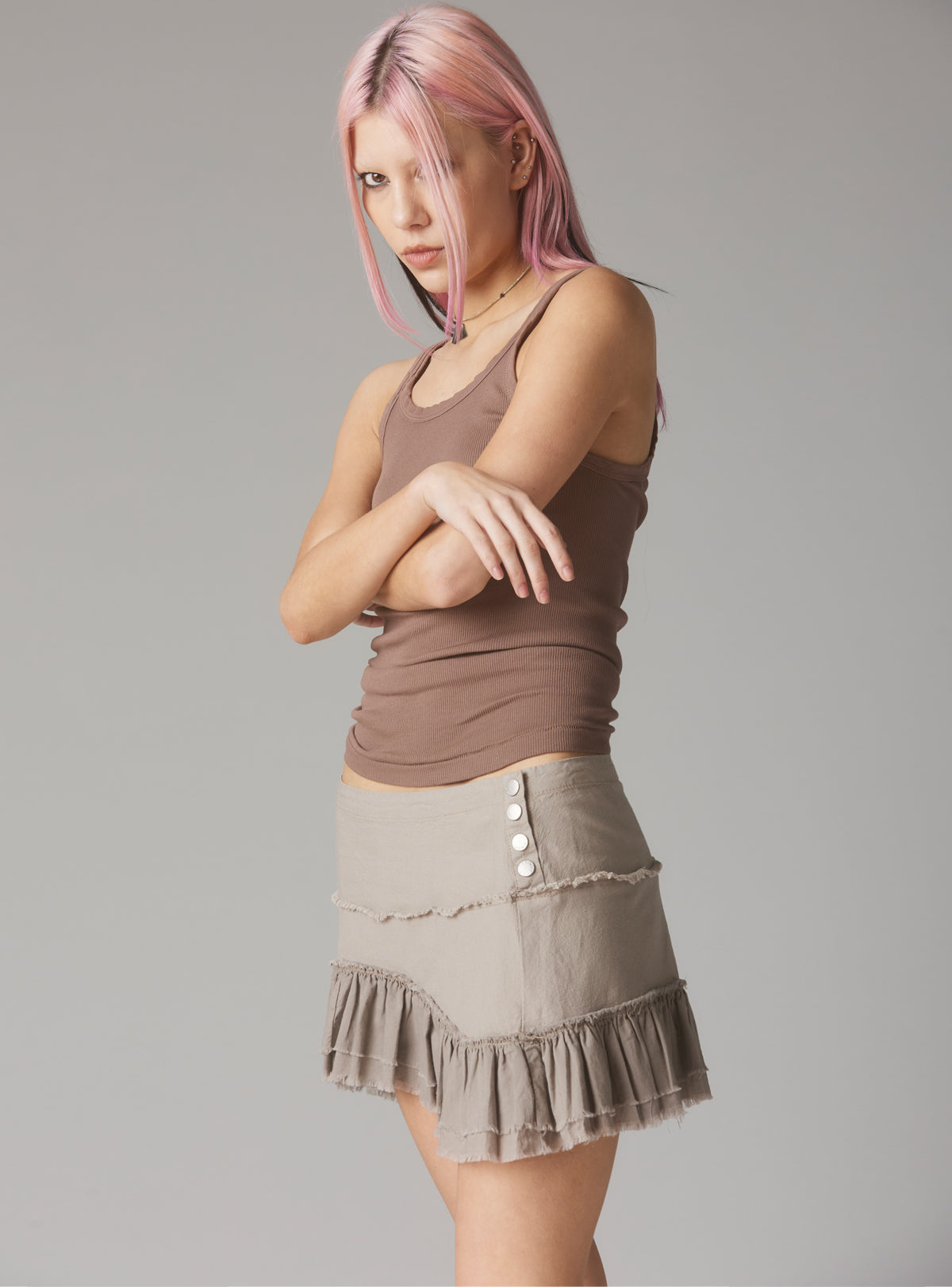 Zez Skirt - Grey | UNIF Clothing near me