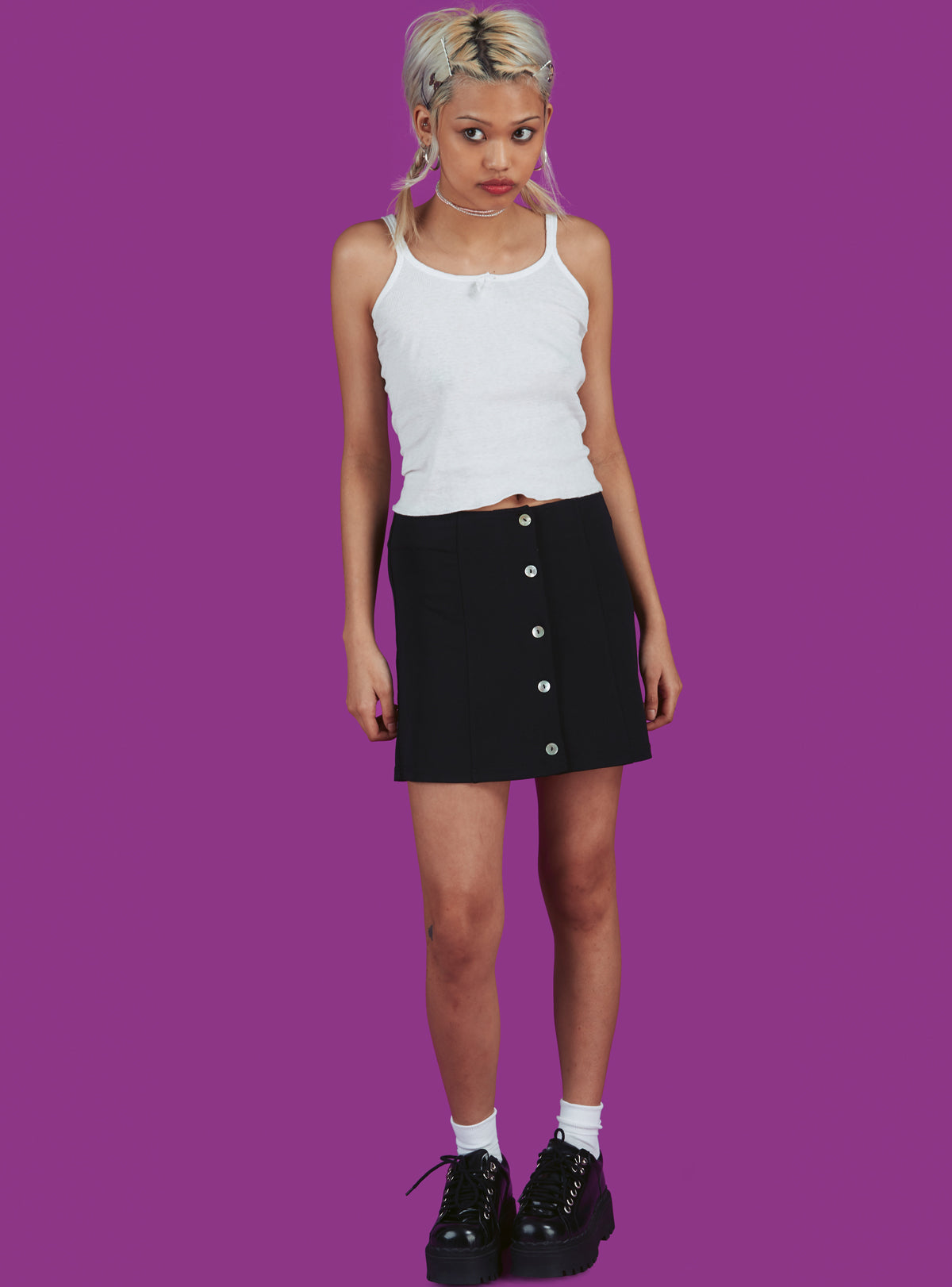Parker Mini Skirt - Black | UNIF Clothing on Sale