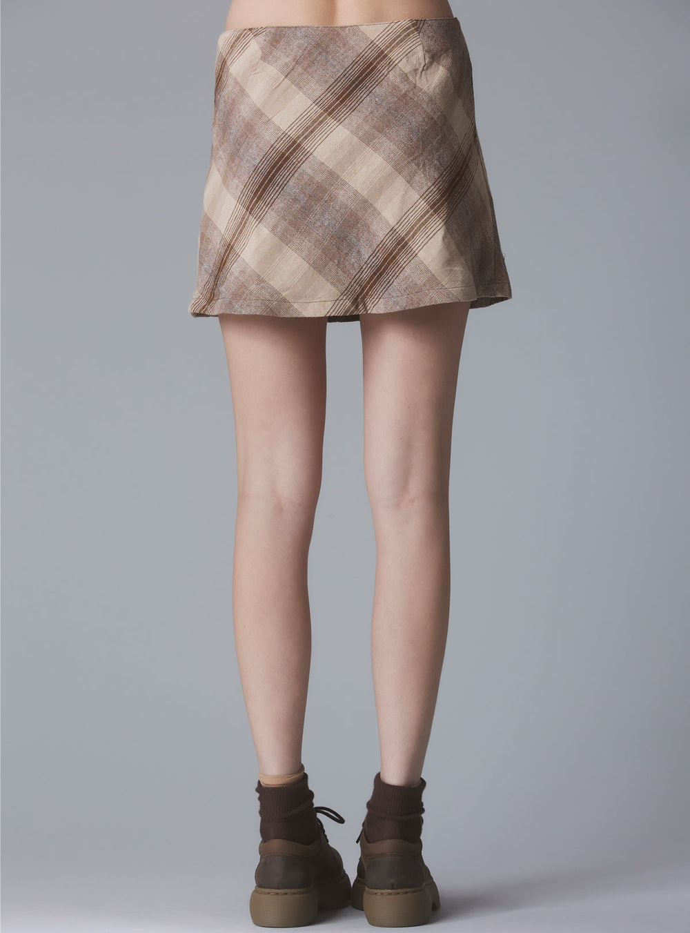 Witz Skirt - Brown/Cream Plaid | UNIF Clothing discount