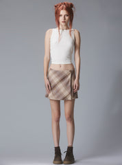 Witz Skirt - Brown/Cream Plaid | UNIF Clothing discount