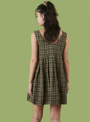 Mizuna Dress - Green Plaid | UNIF Clothing online