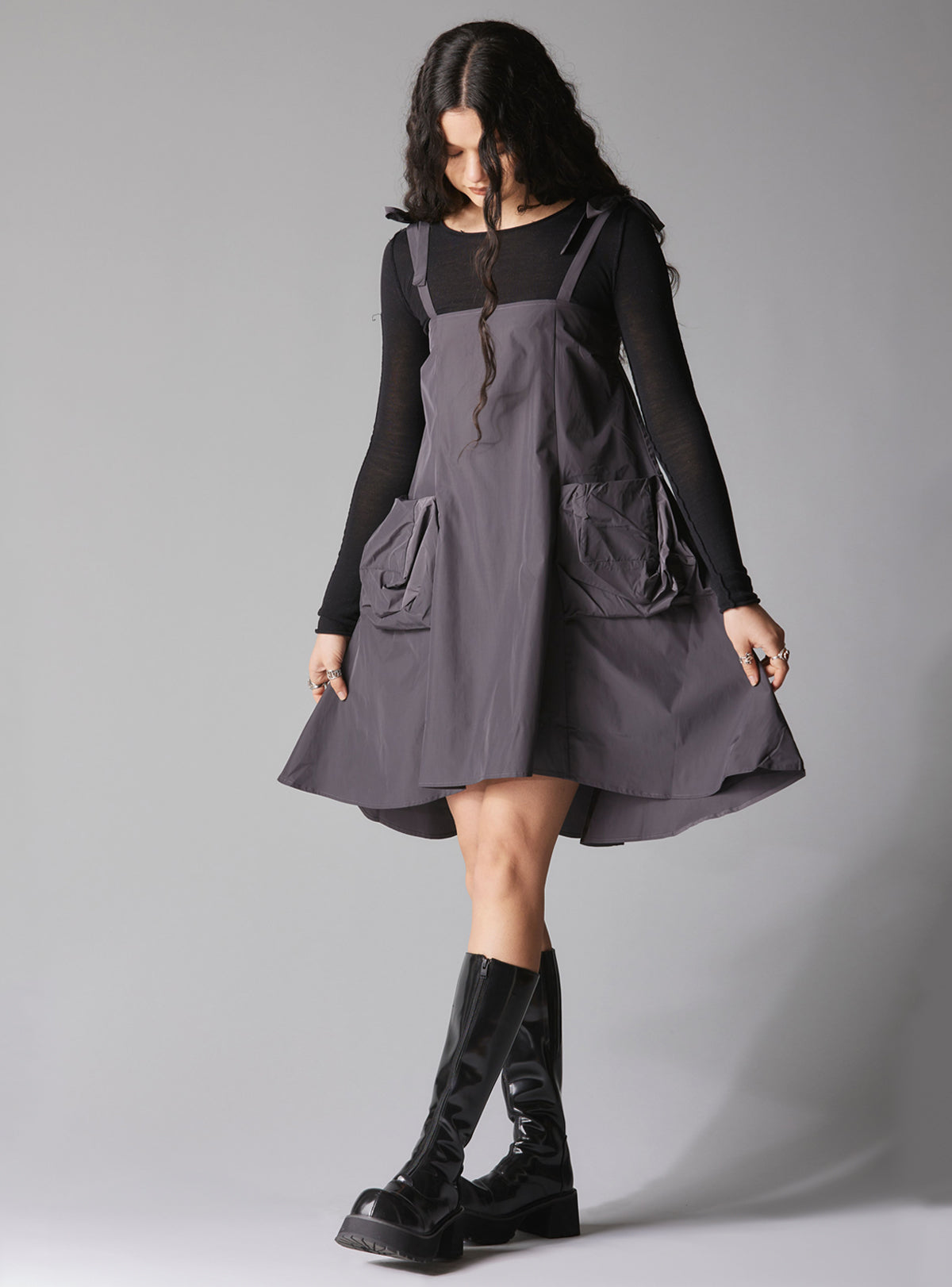 Syx Dress - Grey | UNIF Clothing online shop
