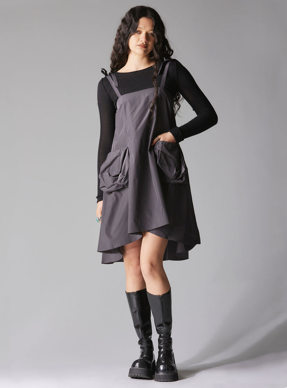 Syx Dress - Grey | UNIF Clothing online shop