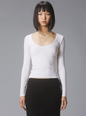 Scoop Long Sleeve 2-pack - Black/Off White | UNIF Clothing online