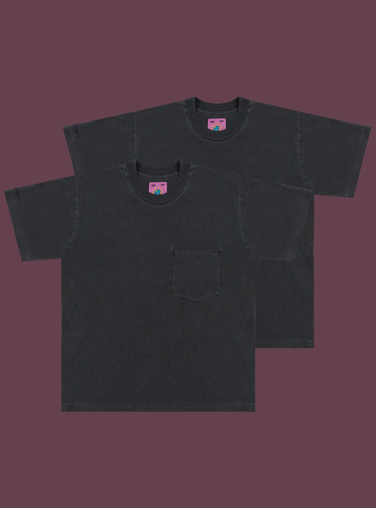 Pocket Tee Two-Pack - Vintage Black | UNIF Clothing Sale