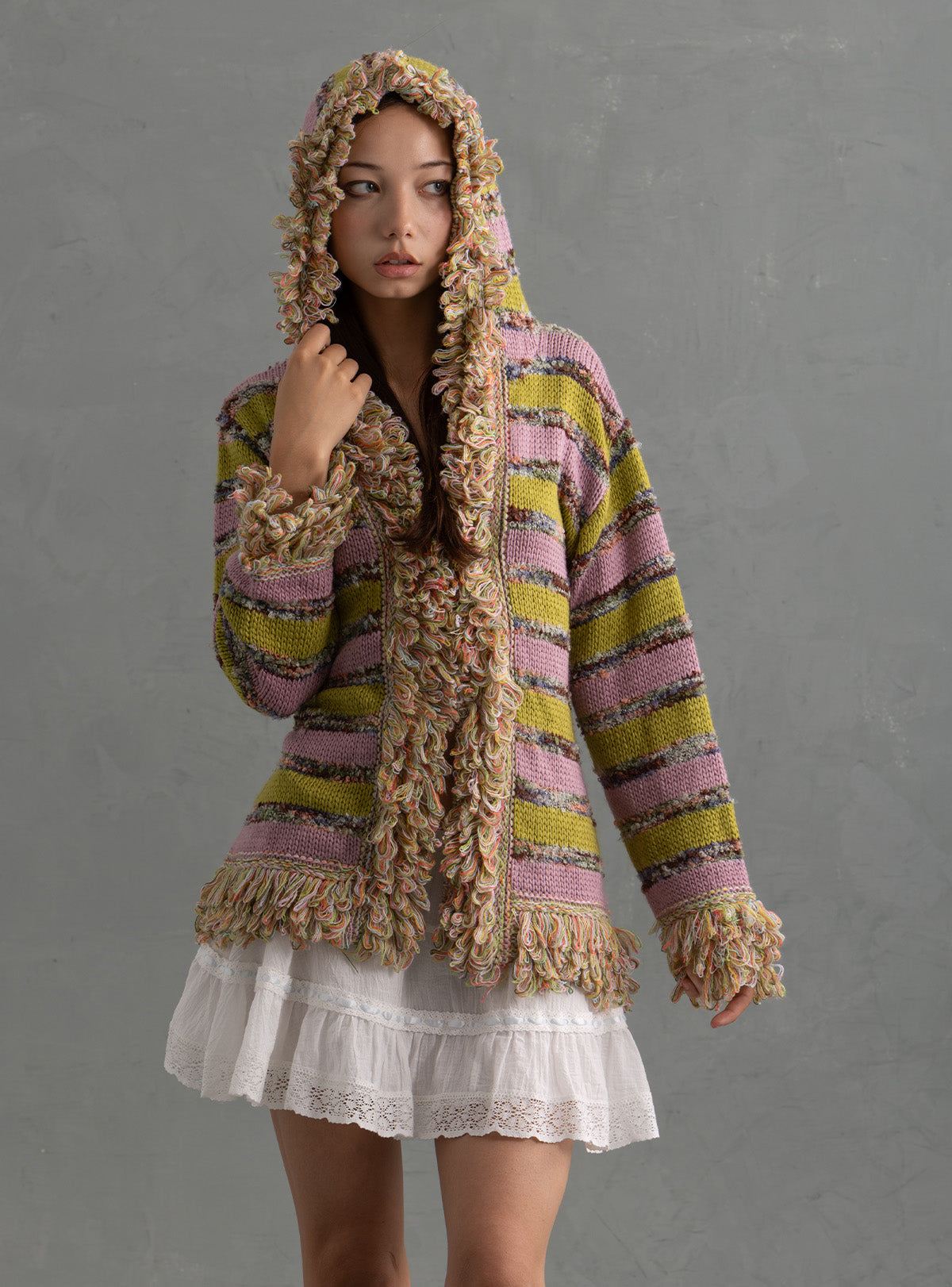 Tink Sweater - Green / Lavendar | UNIF Clothing on Sale