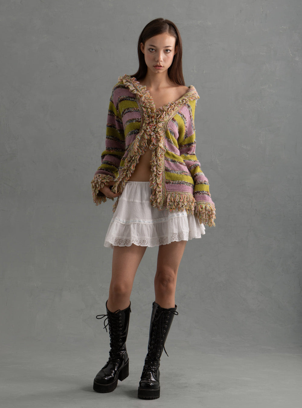 Tink Sweater - Green / Lavendar | UNIF Clothing on Sale