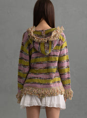Tink Sweater - Green / Lavendar | UNIF Clothing on Sale
