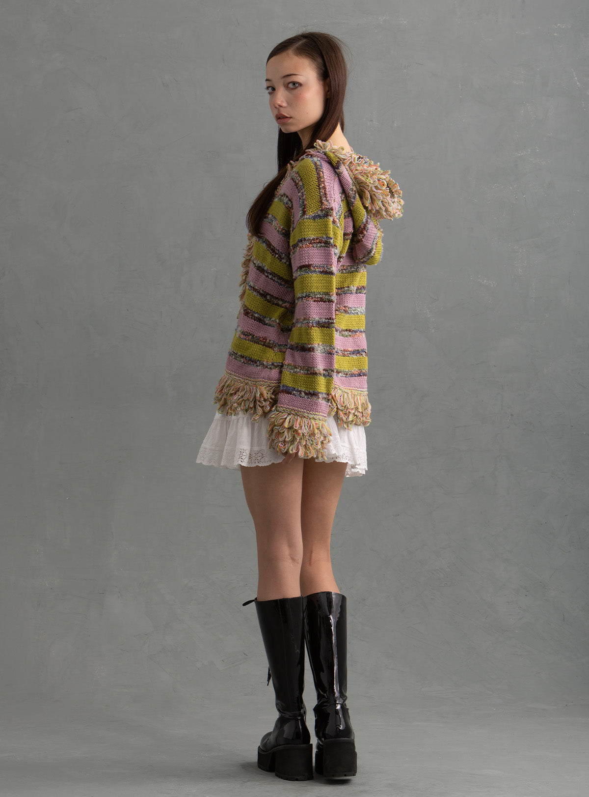 Tink Sweater - Green / Lavendar | UNIF Clothing on Sale