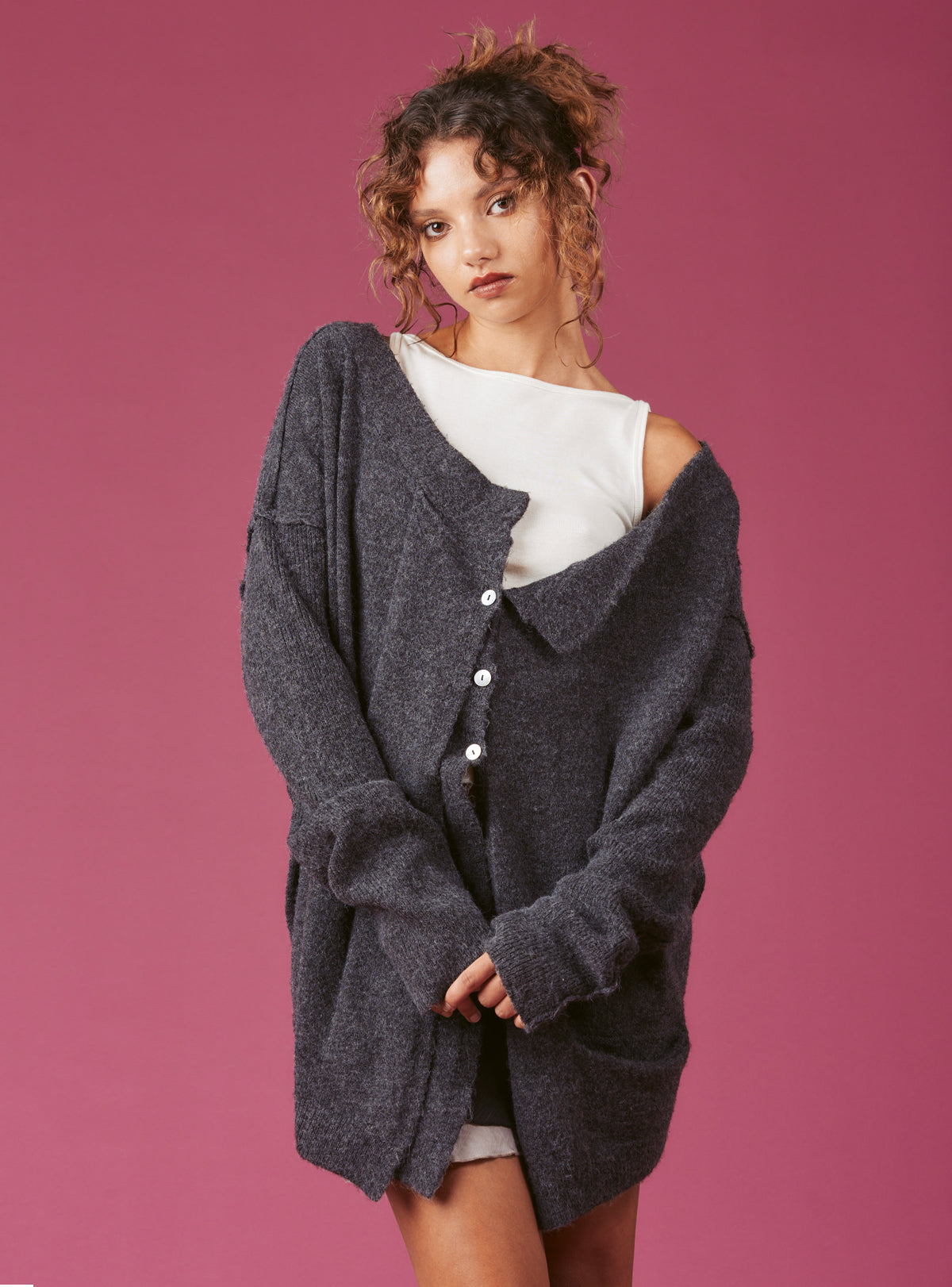Lusc Cardigan - Grey | UNIF Clothing outlet