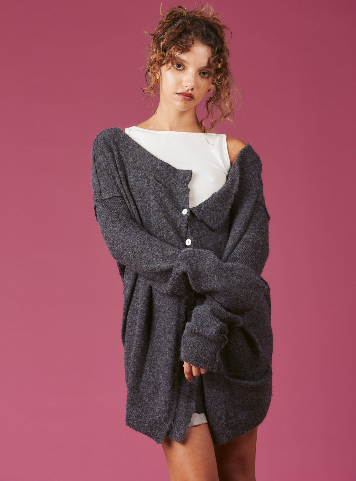 Lusc Cardigan - Grey | UNIF Clothing outlet