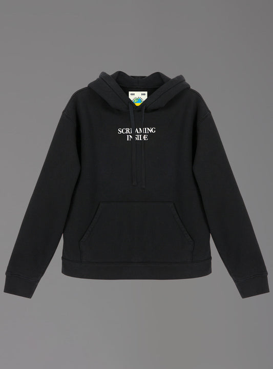 Screaming Inside Hoodie - Black | UNIF Clothing discount