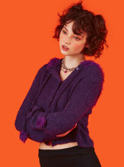 Fuku Cardigan - Purple | UNIF Clothing for Sale