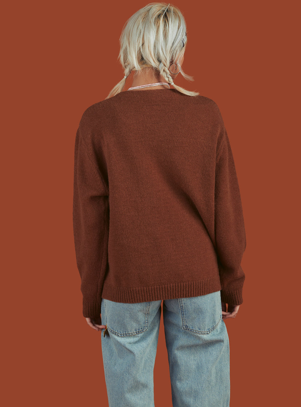 X Cardigan - Brown | UNIF Clothing outlet