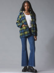 Vague Jacket - Green/Blue Plaid | UNIF Clothing on Sale