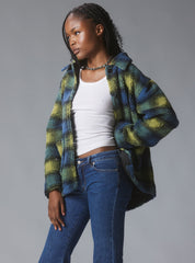 Vague Jacket - Green/Blue Plaid | UNIF Clothing on Sale