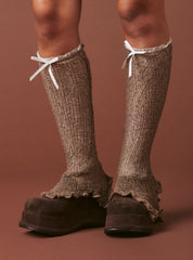 Prim Socks - Brown/White | UNIF Clothing near me