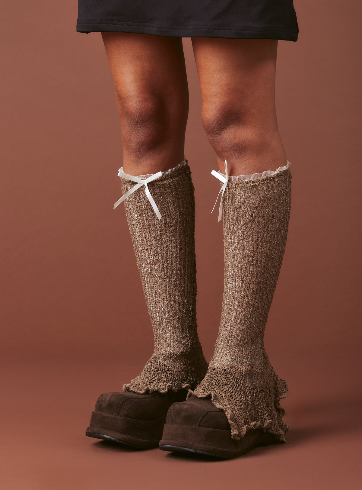 Prim Socks - Brown/White | UNIF Clothing near me